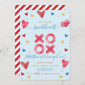 Valentine Sweetheart Boy Birthday Einladung (Vorne/Hinten)