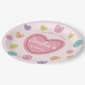Valentine Sweetheart Candy Birthday Paper Tellers Pappteller (Schrägansicht)