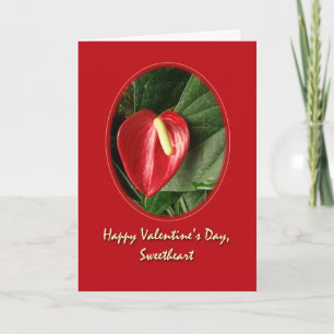 Valentine Sweetheart Card - Anthurium Feiertagskarte