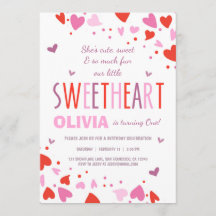 Valentine Sweetheart Geburtstagsparty Einladung