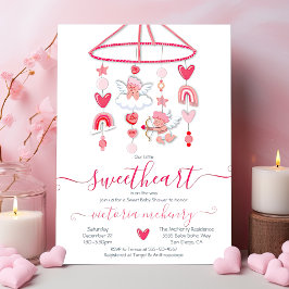 Valentine Sweetheart Mobile Baby Shower Einladung