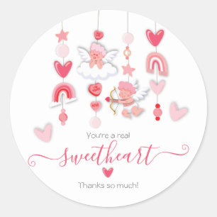 Valentine Sweetheart Mobile Baby Shower Runder Aufkleber