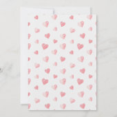 Valentine Sweetheart Pink Hearts Birthday Einladung (Rückseite)