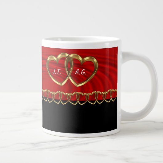 Valentine Sweetheart Tasse mit Initialen (Rechts)