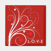 Valentine Sweetheart Tree Magnet (Vorne)