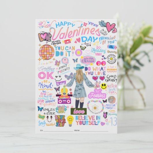 VALENTINE SWIFT-INSPIRIERTE KARTE (Stehend Vorderseite)