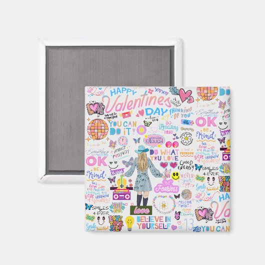 VALENTINE SWIFTIE-INSPIRIERT AFFIRMATIONS MAGNET (Vorderseite/Rückseite)