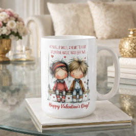 Valentine Swing Kids Illustration Kaffeetasse