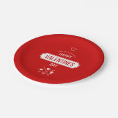 Valentine Symbols Valentiner Tageszeitung Teller (Schrägansicht)