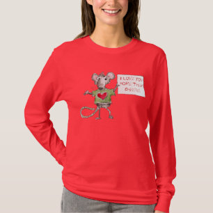 Valentine-T - Shirt-niedliche Ratte T-Shirt