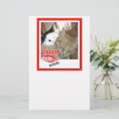 Valentine Tabby Cats Briefpapier (Stehend Vorderseite)