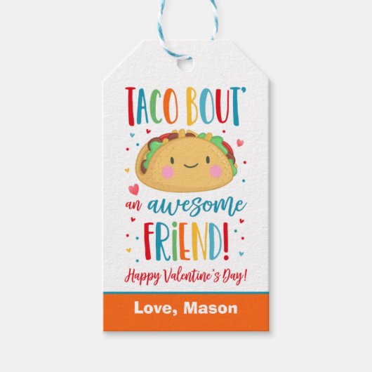 Valentine Taco Bout Phantastische Freundschaftssch Geschenkanhänger (Vorderseite)