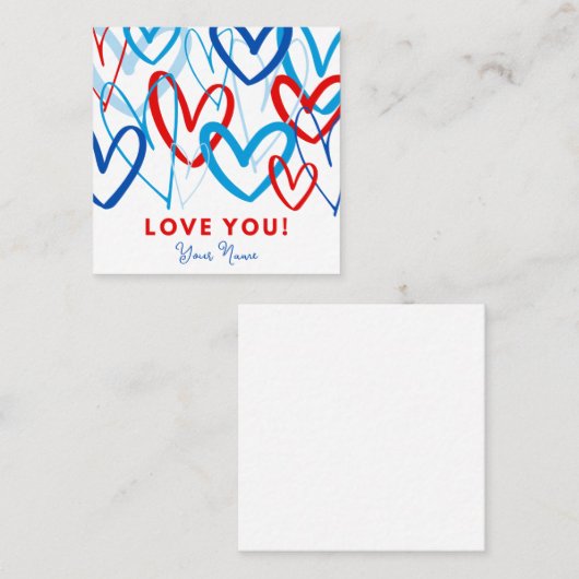 Valentine Tag Heart Scribbles (Vorne/Hinten)