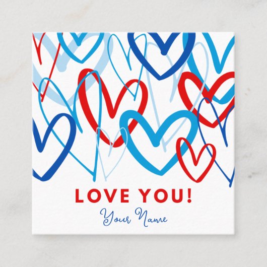 Valentine Tag Heart Scribbles (Vorderseite)