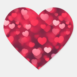 Valentine Tagesherzen Hintergrund Herz-Aufkleber