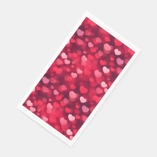 Valentine Tagesherzen Hintergrund Serviette (Ecke)