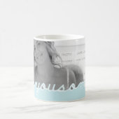Valentine-Tagespersonalisierte Foto-Liebe Sie blau Kaffeetasse (Mittel)