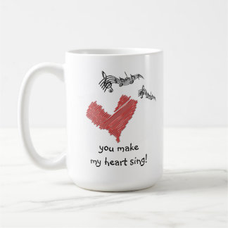 Valentine-Tasse, lassen Sie mein Herz singen! Kaffeetasse