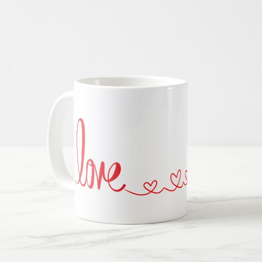 Valentine Tasse: Liebe Kaffeetasse (Vorderseite Links)