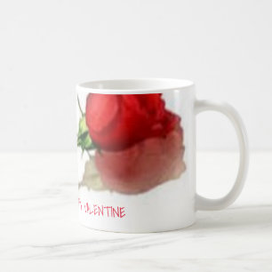 Valentine Tasse mit Single Rose