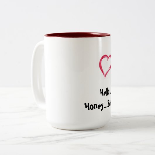 Valentine-Tasse Zweifarbige Tasse (Vorderseite Links)