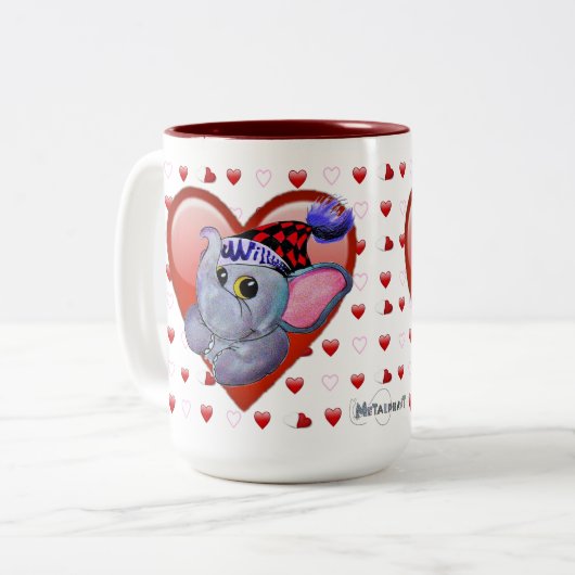 Valentine-Tasse Zweifarbige Tasse (Vorderseite Links)