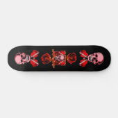 Valentine Tattoo Skull Herz Skateboard (Horizontal)