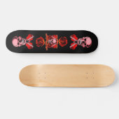 Valentine Tattoo Skull Herz Skateboard (Horizontal)