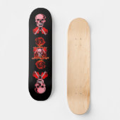 Valentine Tattoo Skull Herz Skateboard (Vorderseite)