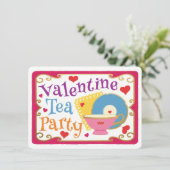 Valentine Tea Party Einladung (Stehend Vorderseite)
