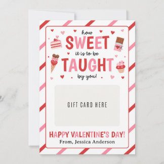 Valentine Teacher Appreciation Gift Card Holder Einladung