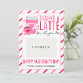 Valentine Teacher Appreciation Gift Card Holder Einladung (Stehend Vorderseite)