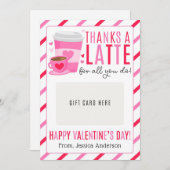 Valentine Teacher Appreciation Gift Card Holder Einladung (Vorne/Hinten)