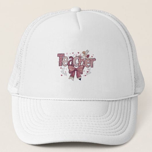 Valentine Teacher Baseball & Trucker Hat - Coquett Truckerkappe (Vorderseite)