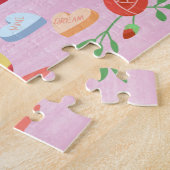 Valentine Teapot, Teacups und Rose mit Herz Puzzle (Seite)