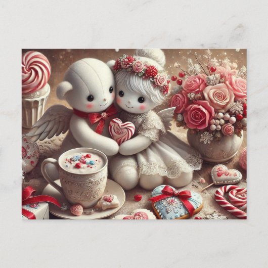 Valentine Teddy Bären Postkarte (Vorderseite)