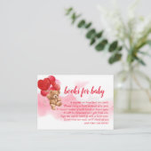 Valentine Teddy Bärenbücher für Babykarten Begleitkarte (Stehend Vorderseite)