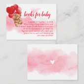 Valentine Teddy Bärenbücher für Babykarten Begleitkarte (Vorne/Hinten)