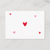 Valentine Teddy Bear Babydusche Windelwindeln Begleitkarte (Rückseite)