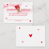 Valentine Teddy Bear Babydusche Windelwindeln Begleitkarte (Vorne/Hinten)
