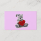 Valentine Teddy Bear Business Card Visitenkarte (Rückseite)