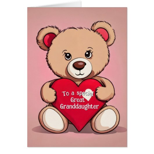 Valentine Teddy Bear für große Enkeltochter (Vorne)
