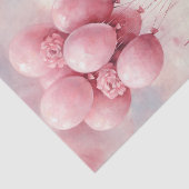 Valentine Teddy Bear Holding Pink Balloons Seidenpapier (Ausschnitt)