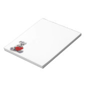 Valentine Teddy Bear Notepad Notizblock (Rotiert)