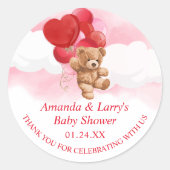 Valentine Teddy Bear Sticker (Vorderseite)