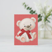 Valentine Teddy Feiertagspostkarte (Stehend Vorderseite)