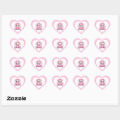 Valentine Teddy Heart Stickers (Blatt)
