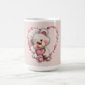 Valentine Teddy in Heart Frame Kaffeetasse (Mittel)