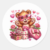 Valentine Teddy Stickers (Vorderseite)