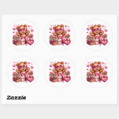 Valentine Teddy Stickers (Blatt)